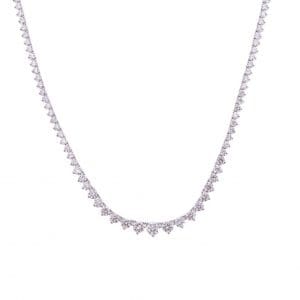 18ct white gold brilliant cut diamond necklet HRC 1 Copy