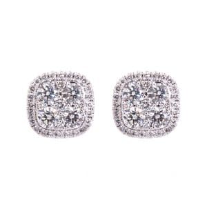 diamond cluster studs