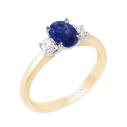 oval sapphire and diamond ring