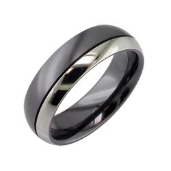 zirconium and titanium gents band ring