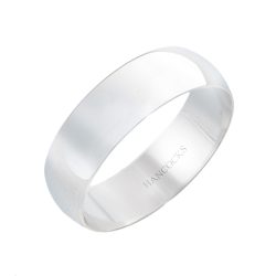 platinum D shaped gents wedding ring
