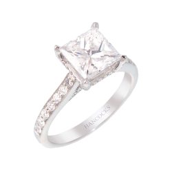 2.02ct princess cut diamond ring in platinum