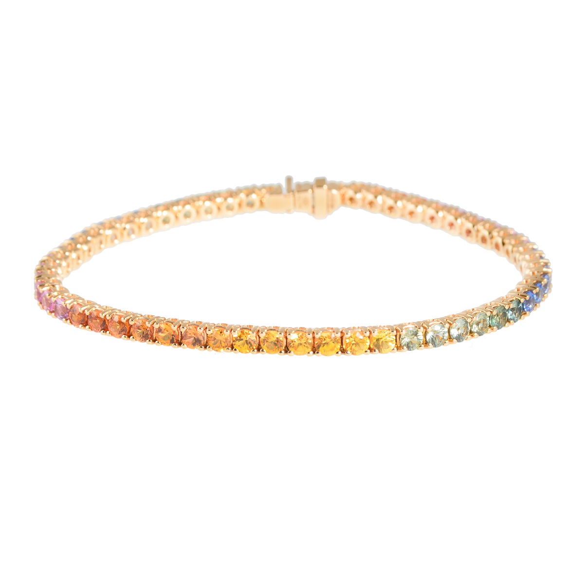 multi coloured sapphire bracelet