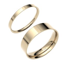 18ct yellow gold matching wedding rings