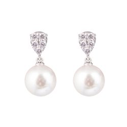 pearl and diamond earrings
