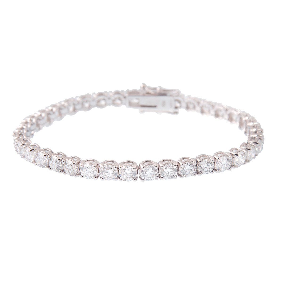 white gold diamond line bracelet