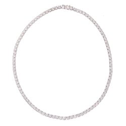 brilliant cut diamond line necklace