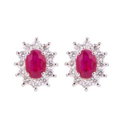 ruby and diamond earrings