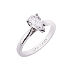 0.50ct Pear Cut Diamond Ring in Platinum