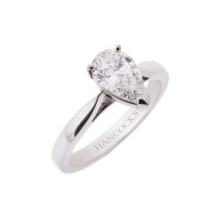 1.20ct Platinum Pear Cut Diamond Ring