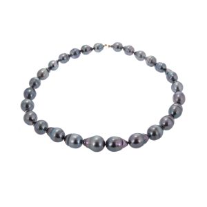 black tahitian graduated pearl necklace