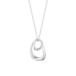 Georg Jensen Offspring silver double drop pendant