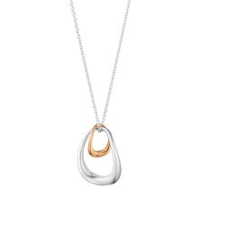 Offspring silver and rose gold drop pendant