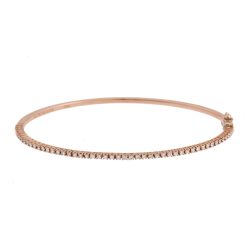 Rose Gold Diamond Set Bangle