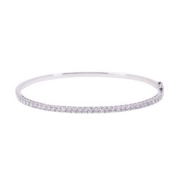 Brilliant Cut Diamond Set Bangle