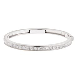 Princess Cut Diamond Bangle