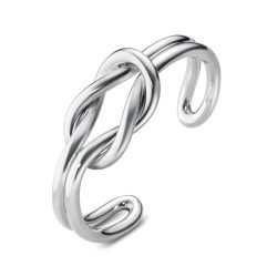 Georg Jensen silver double Love Knot bangle