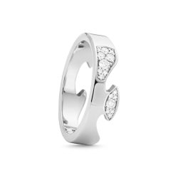 Fusion Cloud End Ring AA in White Gold