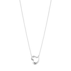 Love Leaf Heart Pendant in Silver