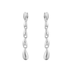 Reflect Long Silver Earrings