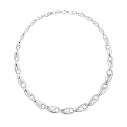 Graduated Reflect Silver Georg Jensen Necklace