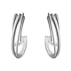 Silver Arc Earrings