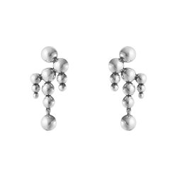 Moonlight Grapes Silver Chandelier Earrings