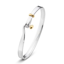 Georg Jensen Torun bangle with gold accent