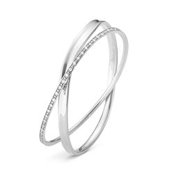 Georg Jensen Marcia diamond set crossover bangle