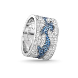 Fusion 3 Piece Ring with Blue Sapphires