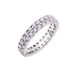 Two Row Diamond Eternity Ring