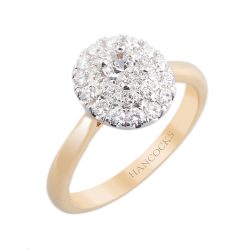 Diamond Cluster Ring in Yellow Gold
