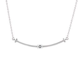 Emerald Cut Diamond Bar Pendant