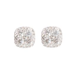 Cushion Cluster Diamond Studs