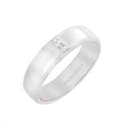 Gents Platinum Diamond Set Band
