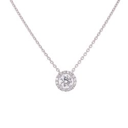 White Gold Diamond Cluster Pendant