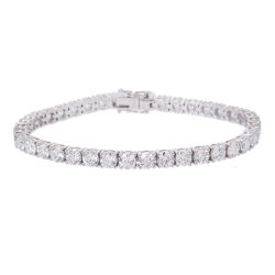 Diamond Line Bracelet in Platinum