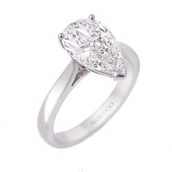 Platinum 2.03ct Pear Cut Diamond Ring