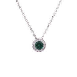 Emerald and Diamond Cluster Pendant