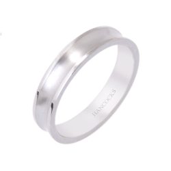 Platinum Gents Concaved Wedding Ring