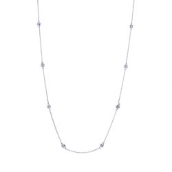 18ct White Gold Diamond Chain Link Necklace