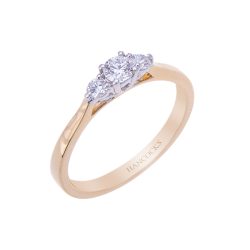 Brilliant Cut Diamond 3-Stone Ring in 18ct Yellow Gold