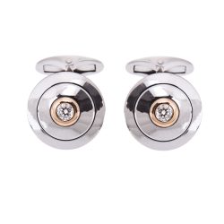 18ct White and Yellow Diamond Cufflinks
