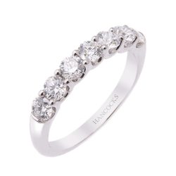 Diamond 7-Stone Eternity Ring in Platinum