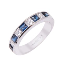 White Gold Sapphire and Diamond Eternity