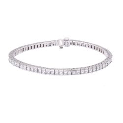 White Gold Princess Cut Diamond Bracelet