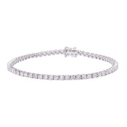 Diamond Line Bracelet with Brilliant Cuts