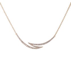 Yellow Gold Diamond Zig Zag Pendant