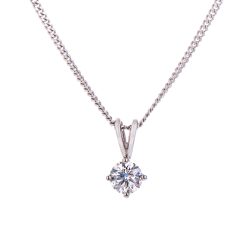 Brilliant cut Diamond Solitaire Pendant