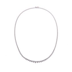 10.00ct Brilliant Cut Diamond Line Necklace